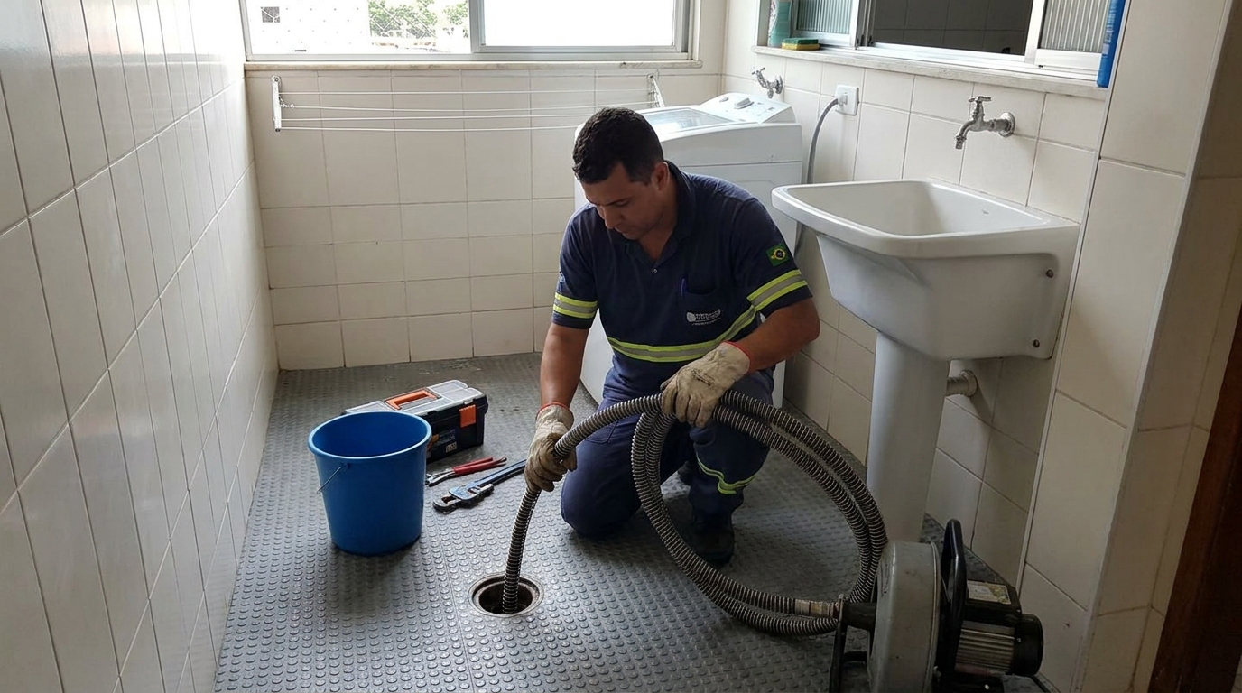 Desobstrução na Cozinha no Jardim Nossa Senhora das Graças, Cotia‑SP